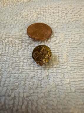Vintage Boy Scouts of America BSA Tenderfoot Rank Gold Tone Lapel Pin